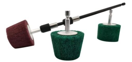 T shape non-woven wheel with shaft